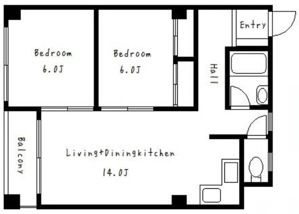 升本マンションの物件間取画像